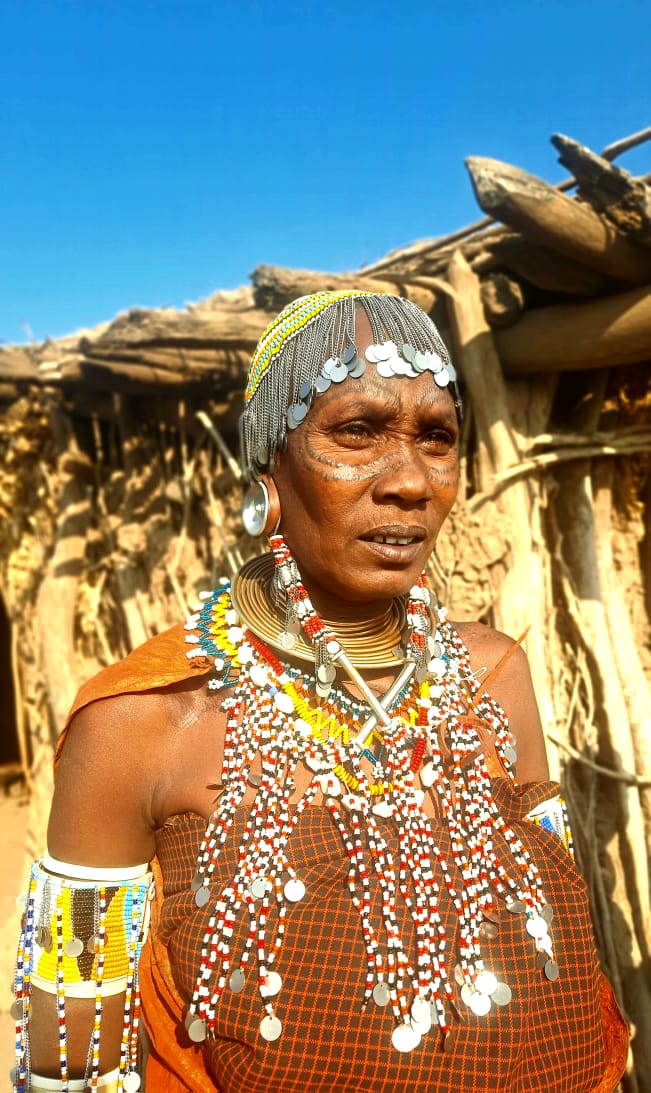 Datoga elder in beaded headdress ✨